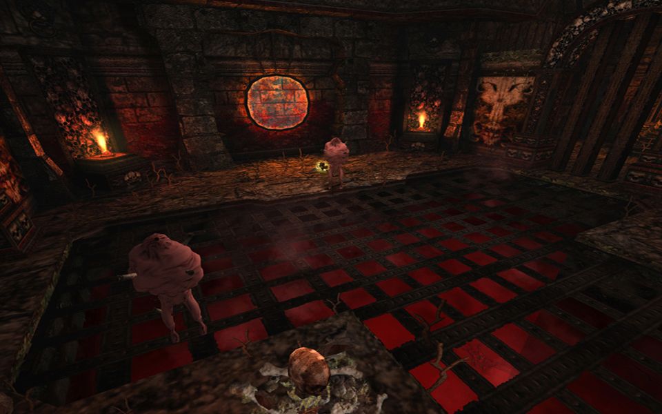 Dark Salvation (Windows) screenshot: A portal area with a group of Fleshsacks