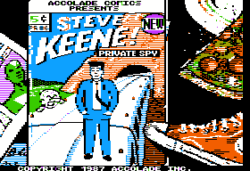Accolade's Comics featuring Steve Keene Thrillseeker (Apple II) screenshot: Introduction - Steve Keene Comic Book.