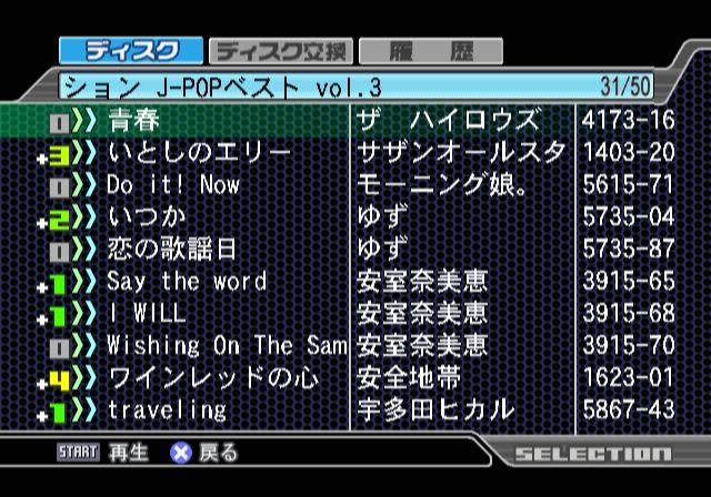 Karaoke Revolution: J-Pop Best - vol.3 (PlayStation 2) screenshot: Songs 31-40