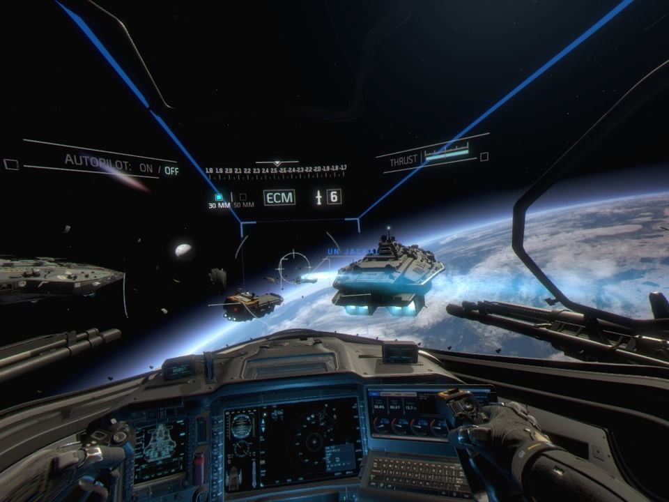Call of Duty: Infinite Warfare - Jackal Assault VR Experience (PlayStation 4) screenshot: Launch sequence successful