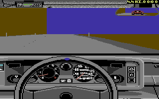 The Supercars: Test Drive II Car Disk (Commodore 64) screenshot: Lotus Esprit Turbo dashboard
