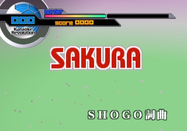 Karaoke Revolution: J-Pop Best - vol.3 (PlayStation 2) screenshot: Sakura song start