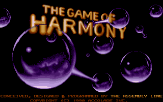 The Game of Harmony (DOS) screenshot: Game of Harmony (American) Title screen