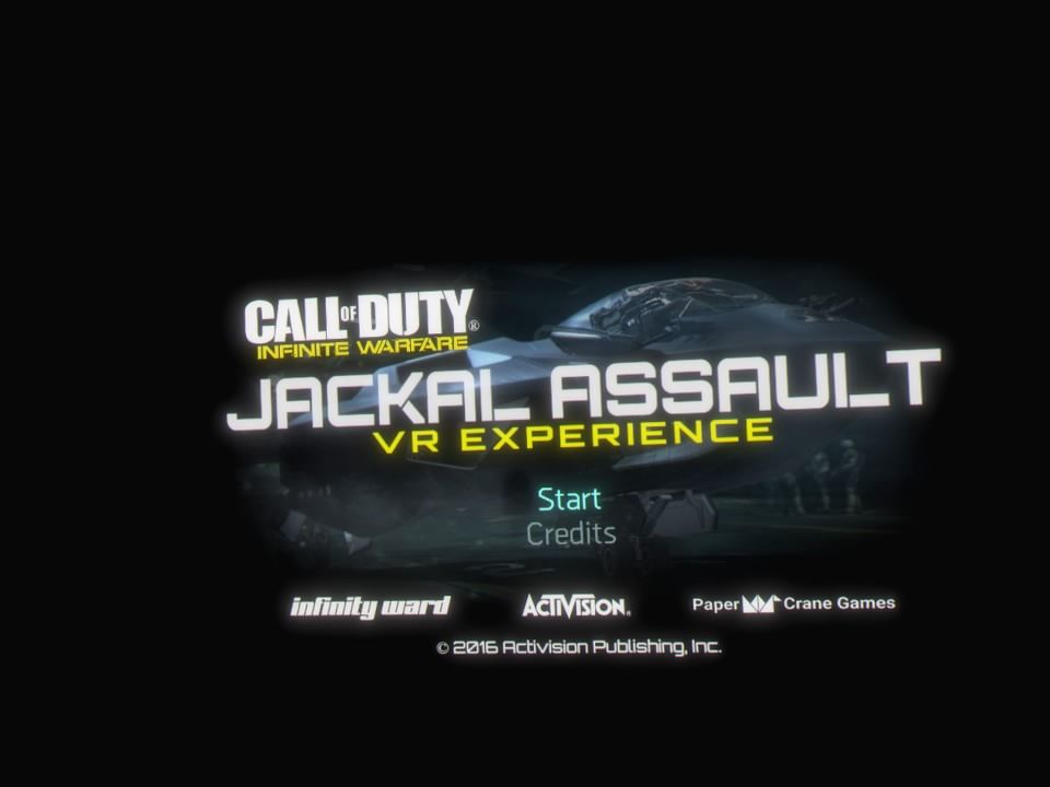 Call of Duty: Infinite Warfare - Jackal Assault VR Experience (PlayStation 4) screenshot: Main menu