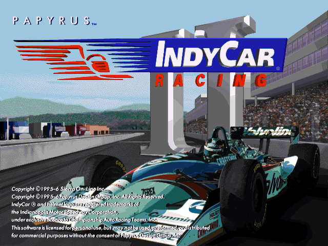 IndyCar Racing II (DOS) screenshot: Splash screen