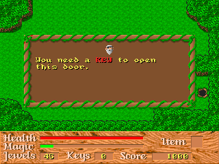 God of Thunder (DOS) screenshot: Need a key...