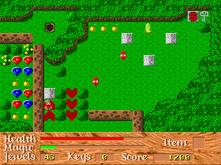 God of Thunder (DOS) screenshot: Heavy stone block