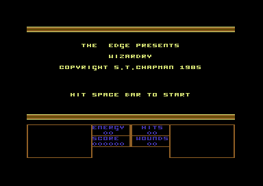 Spell of Destruction (Commodore 64) screenshot: Title screen.