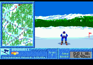 The Games: Winter Challenge (Genesis) screenshot: Getting started...