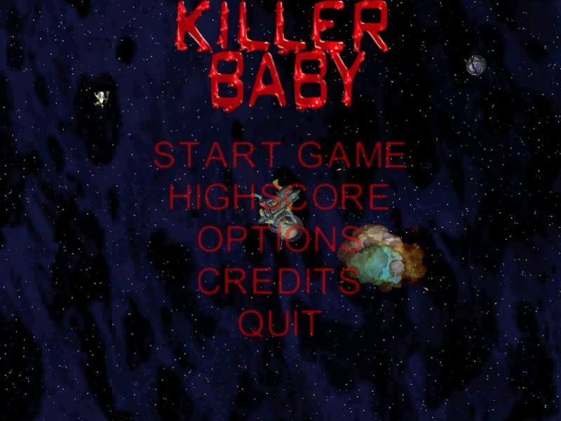 Killer Baby (Windows) screenshot: Menue