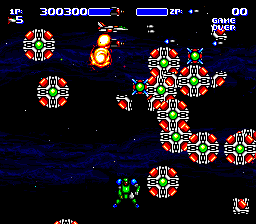 Air Buster (Genesis) screenshot: Trying to avoid randomly spawning ball-like things