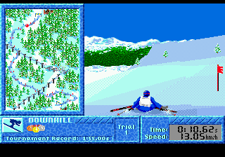 The Games: Winter Challenge (Genesis) screenshot: Oops!