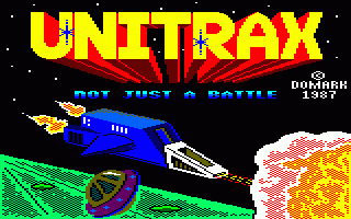 Unitrax (Amstrad CPC) screenshot: Title Screen