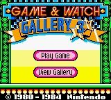 Game & Watch Gallery 3 (Game Boy Color) screenshot: Title Screen