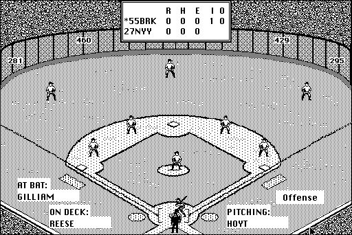 MicroLeague Baseball II (Macintosh) screenshot: Batter up!