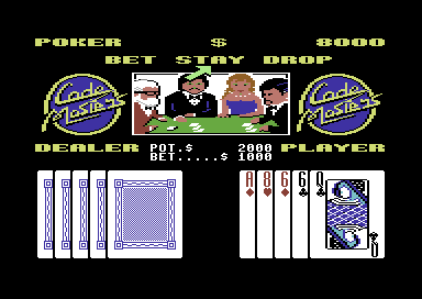 Monte Carlo Casino (Commodore 64) screenshot: Poker.