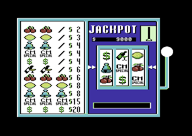 Monte Carlo Casino (Commodore 64) screenshot: Jackpot.