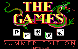 The Games: Summer Edition (DOS) screenshot: Title Screen