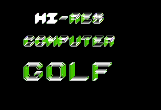 Hi-Res Computer Golf (Apple II) screenshot: Title Screen