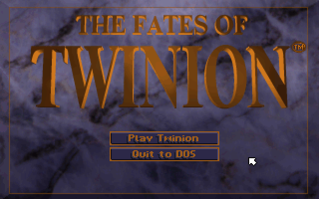 Fates of Twinion (DOS) screenshot: The Game's Title Screen