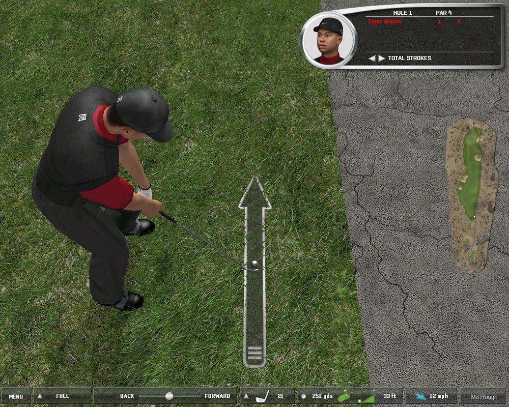 Tiger Woods PGA Tour 06 (Windows) screenshot: View from above