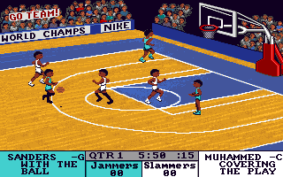 Fast Break (Amiga) screenshot: Right court.