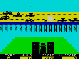 3D Tanx (ZX Spectrum) screenshot: Enemy removed his impaired colleague