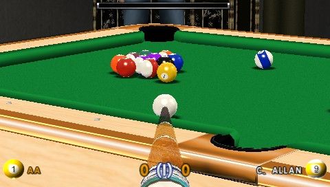 Screenshot of Arcade Pool (PSP, 2011) - MobyGames