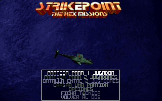 StrikePoint (DOS) screenshot: Main Menu.