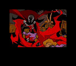 Todd McFarlane's Spawn: The Video Game (SNES) screenshot: The girl has been rescued by Spawn