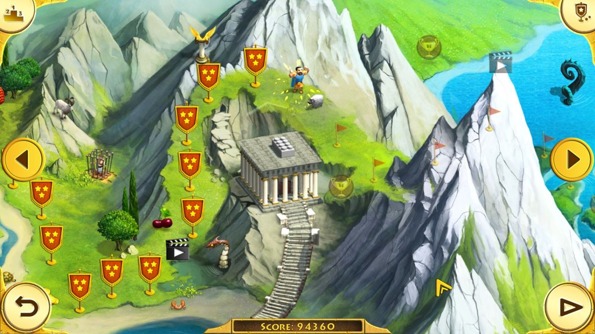 12 Labours of Hercules (Windows) screenshot: Campaign map