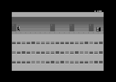 Canabalt (Commodore 64) screenshot: Start running.