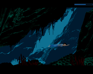 onEscapee (Amiga) screenshot: Exploring underwater caves