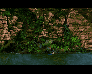 onEscapee (Amiga) screenshot: Enjoying the scenery