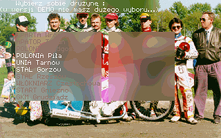 Speedway Manager '96 (DOS) screenshot: Team choice