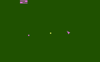 Space War (Atari 2600) screenshot: Single player game; try to catch the bouncing pink dot
