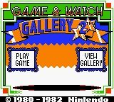Game & Watch Gallery 2 (Game Boy Color) screenshot: Title Screen
