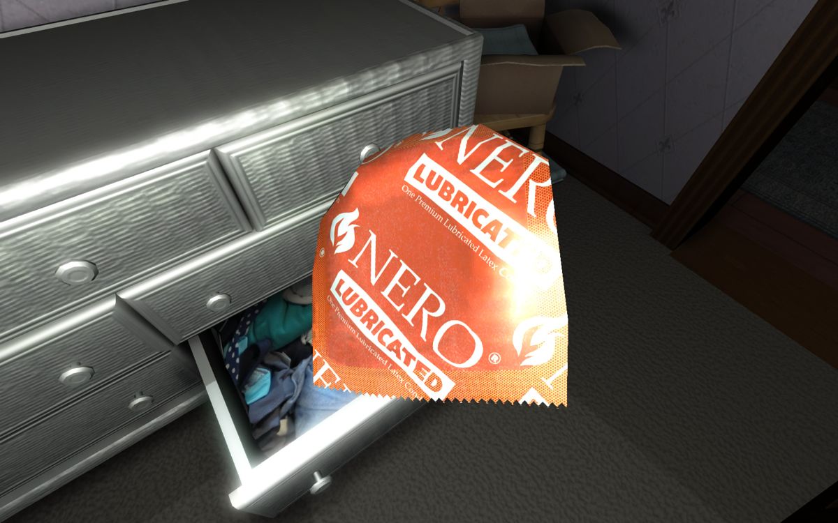 Gone Home (Windows) screenshot: Maybe you shouldn't search in your parents' bedroom.