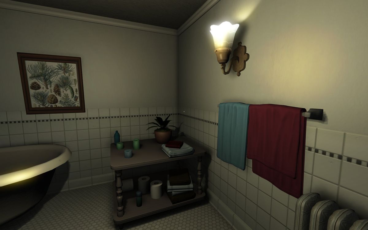 Gone Home (Windows) screenshot: One of the bathrooms