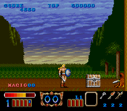 Magic Sword (SNES) screenshot: Open the chest and see what's inside