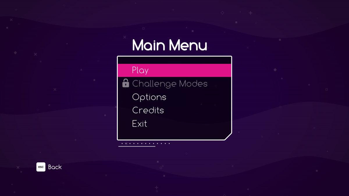 Graceful Explosion Machine (Windows) screenshot: Main menu