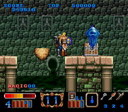 Magic Sword (SNES) screenshot: A giant jellyfish gets in your way