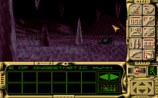 Robinson's Requiem (DOS) screenshot: This cave has some hostile natives.