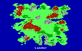 Questron II (DOS) screenshot: At one place, you can have a peek at some maps for a 1000 gold.