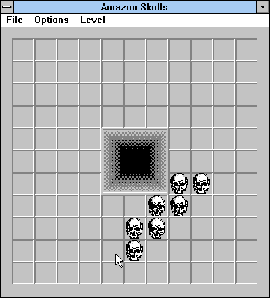 Amazon Skulls (Windows 3.x) screenshot: The "Pit of Death"