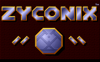 Zyconix (DOS) screenshot: Title screen.