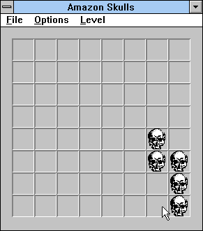 Amazon Skulls (Windows 3.x) screenshot: 8x8 Grid