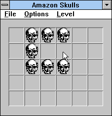 Amazon Skulls (Windows 3.x) screenshot: 5x6 Grid