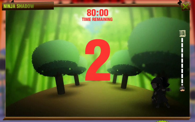 Ninja Shadow (Browser) screenshot: Countdown