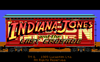 Indiana Jones and the Last Crusade: The Graphic Adventure (DOS) screenshot: Title Screen (EGA)